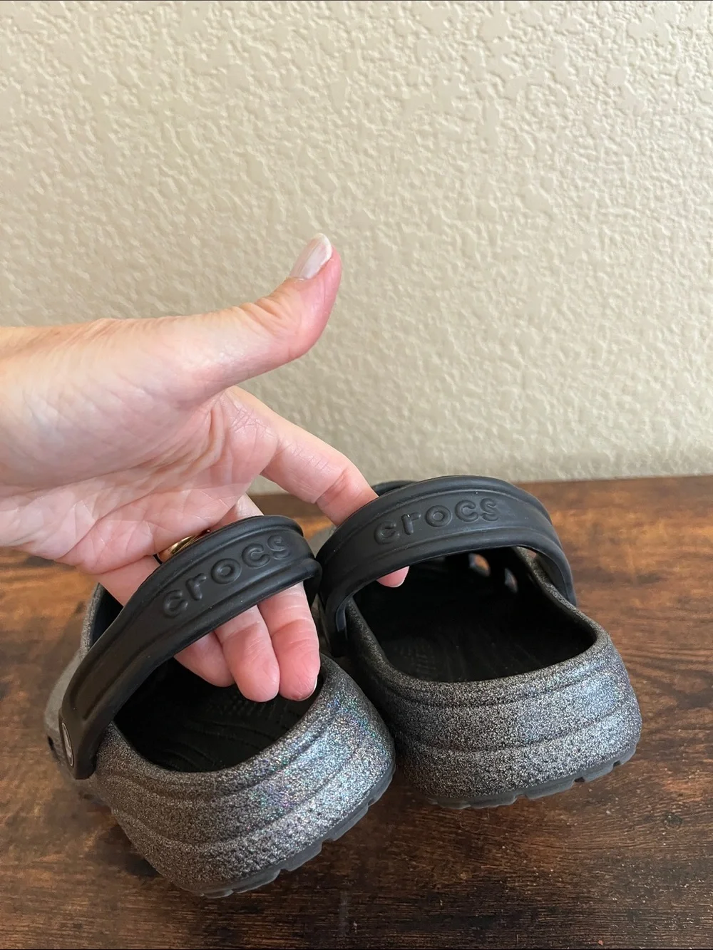 CROCS rainbow glitter